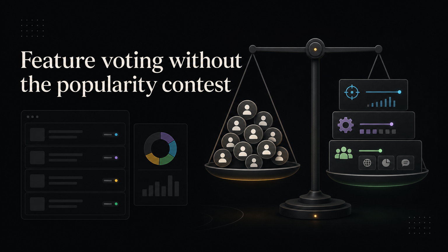 Product team balancing customer votes with strategy and effort
