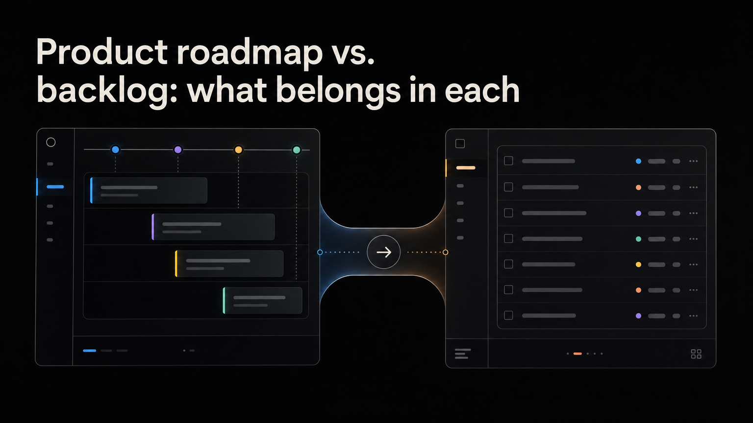 A strategic roadmap connected to a detailed delivery backlog