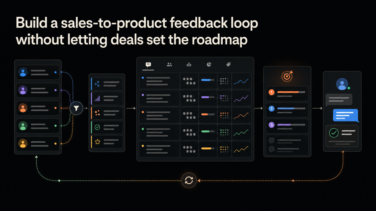 Sales conversations becoming product evidence and reliable customer updates